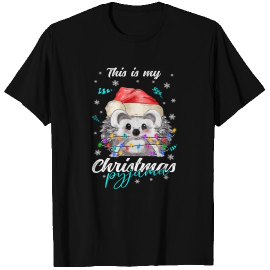 Winter Christmas Pyjama Hedgehog T Shirts