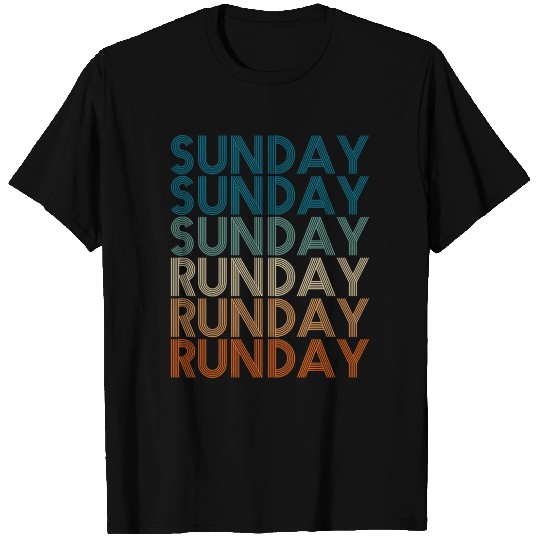 Sunday Runday Vintage Fitness T Shirts