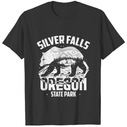 Silver Falls State Park Oregon Grizzly Bear Campin T Shirts