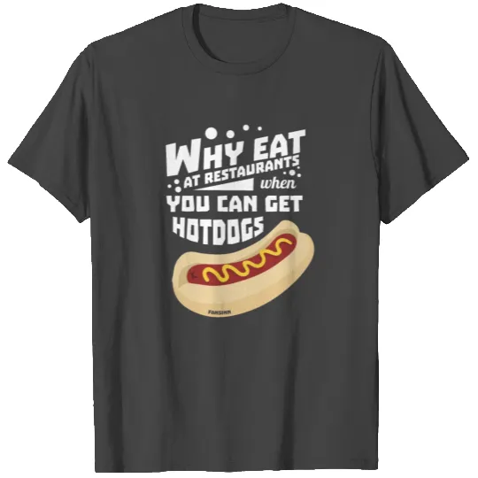 Delicious hot dog with mustard in the roll T Shirts