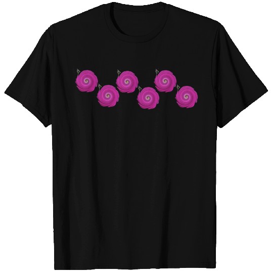 Pink Spiral Flower T Shirts