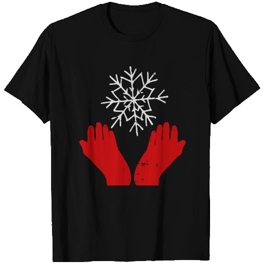 Winter Gloves Snowflake T Shirts