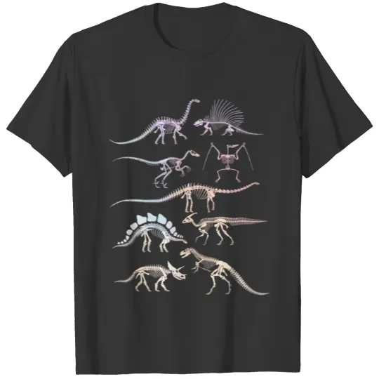 Dino Skeletons Girls Dinosaur Fan T Shirts