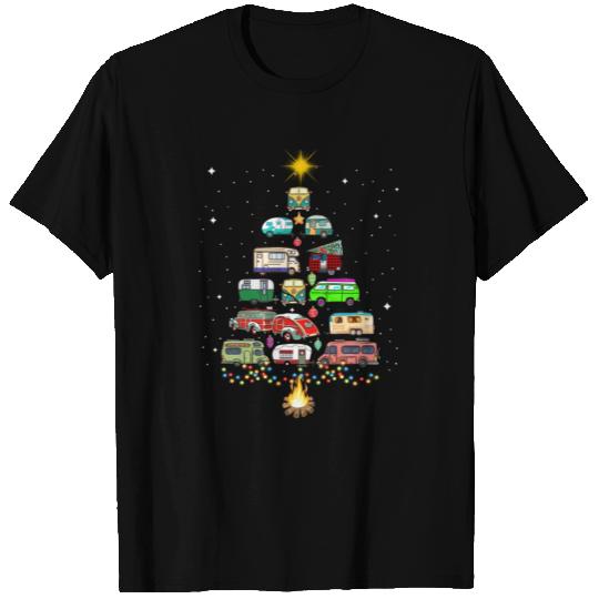 Christmas Tree Camper Vehicles Camping RVing T Shirts