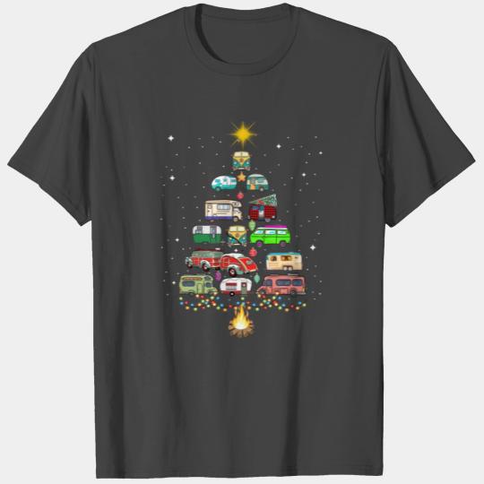 Christmas Tree Camper Vehicles Camping RVing T Shirts