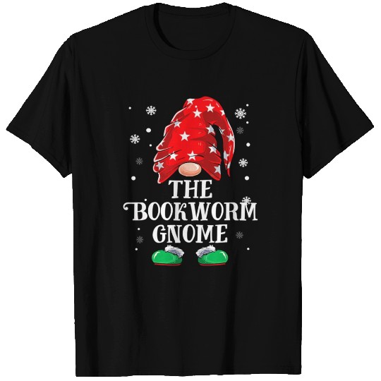 Bookworm Gnome Buffalo Plaid Christmas T Shirts