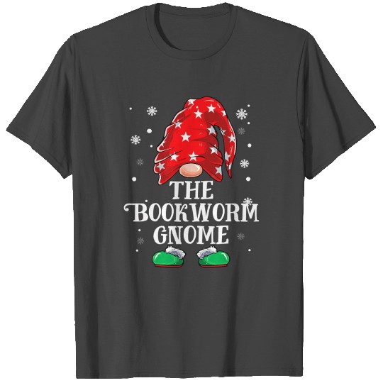 Bookworm Gnome Buffalo Plaid Christmas T Shirts