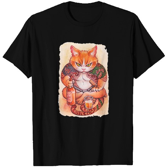 Grumpy Yakuza Cat T Shirts
