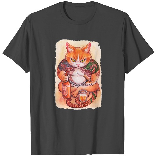 Grumpy Yakuza Cat T Shirts