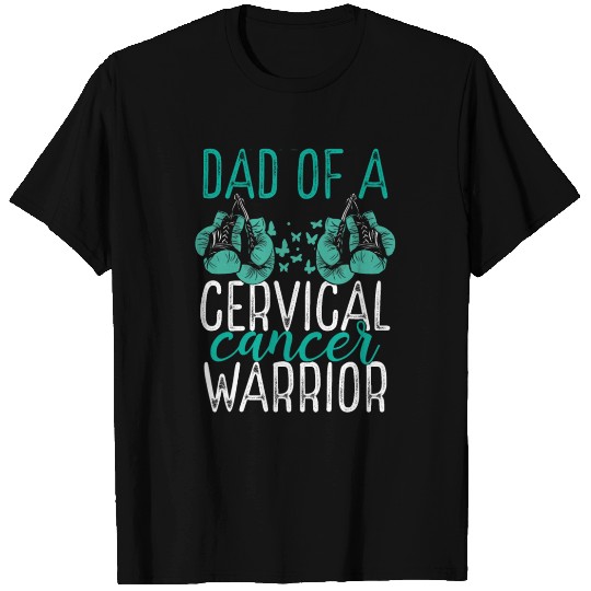 Dad Cervical Cancer Awareness Fathers Day Papa T Shirts