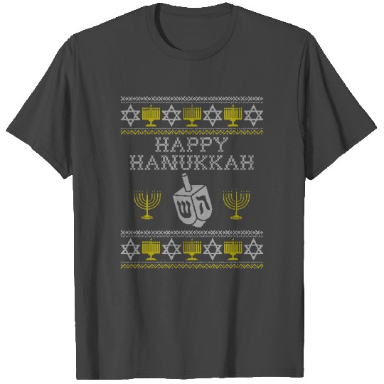 Happy Hanukkah Ugly Chanukah Jewish Christmas T Shirts