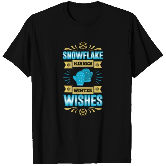 Snowflake Kisses Winter Wishes Christmas Santa T Shirts