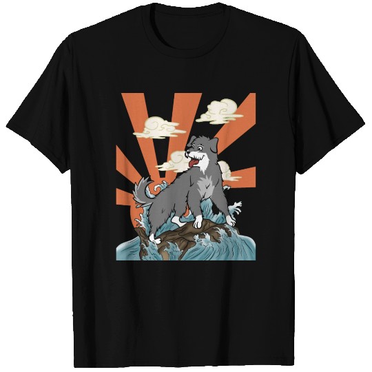 Schnauzer Japanese Retro T Shirts