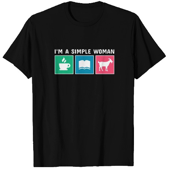 Coffee Books Goat I'm A Simple Woman T Shirts