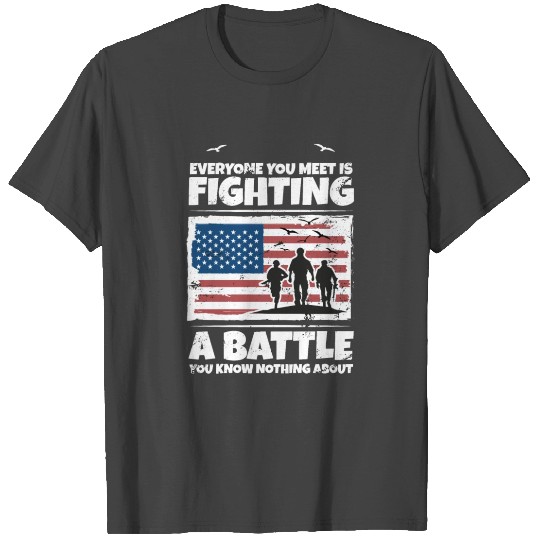 Mental Health Veteran Eagle Proud Soldier T Shirts