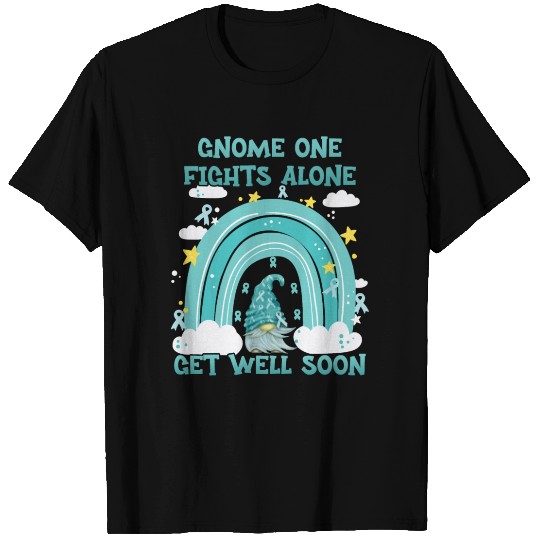 Gnome One Fights Alone Cervical Cancer T Shirts