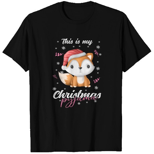 Winter Christmas Pyjama Fox T Shirts