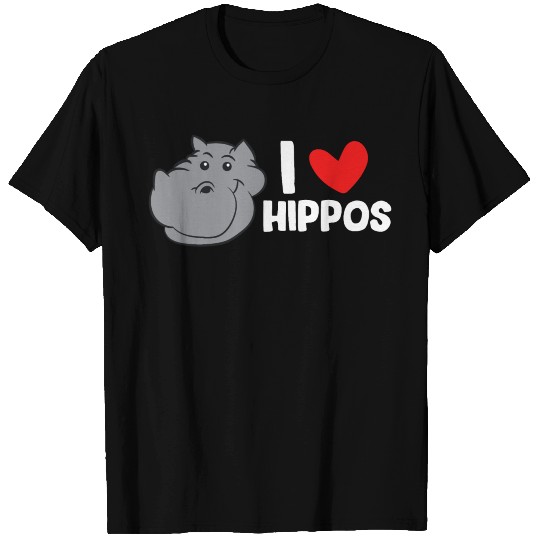 Hippo - I love hippos T Shirts