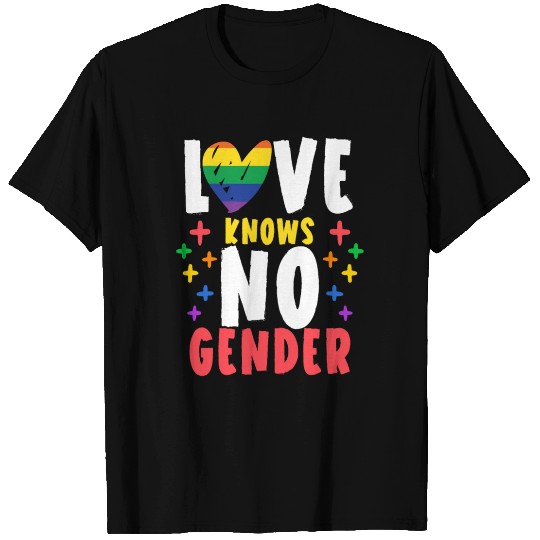 Love Knows No Gender Rainbow Pride Month T Shirts