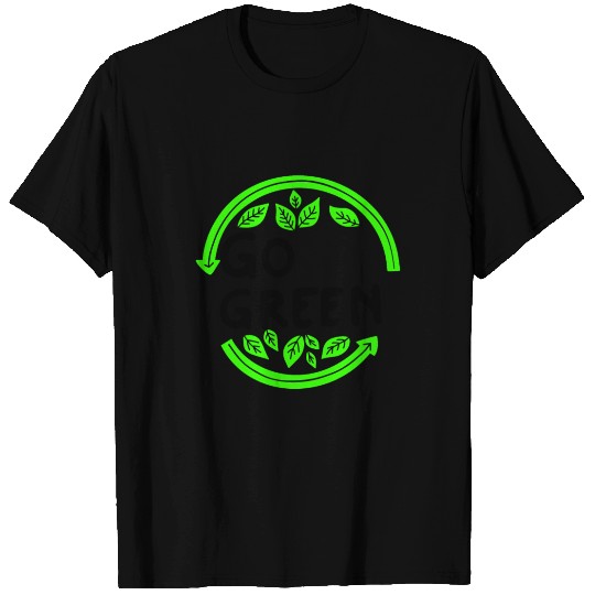 neon Green Circle Outline Go Green T Shirts