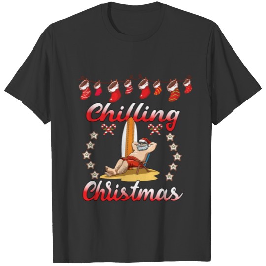 Chilling Christmas Santa Claus Vacation for a Men T Shirts