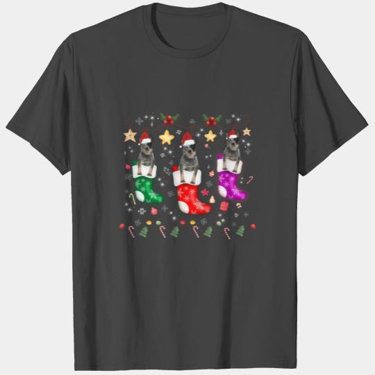 Australian Cattle Christmas Lights Xmas Dog T Shirts