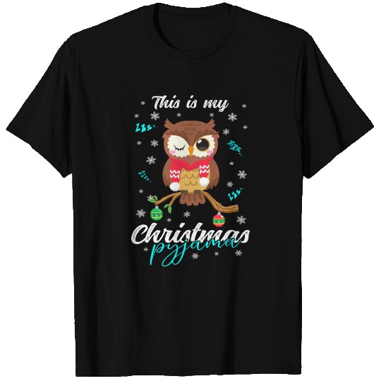 Winter Christmas Pyjama Owl T Shirts