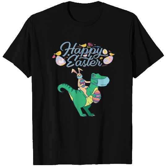 Happy Easter Day Dinosaur Bunny Rabbit T Shirts