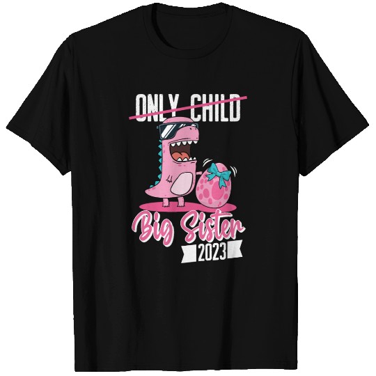 Only Child Big sister 2023 pregnancy baby girls T Shirts