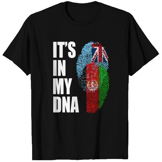 Fijian And Afghanistan Mix Heritage DNA Flag T Shirts