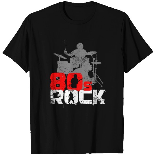 Vintage 80s Rock Music Drummer T Shirts