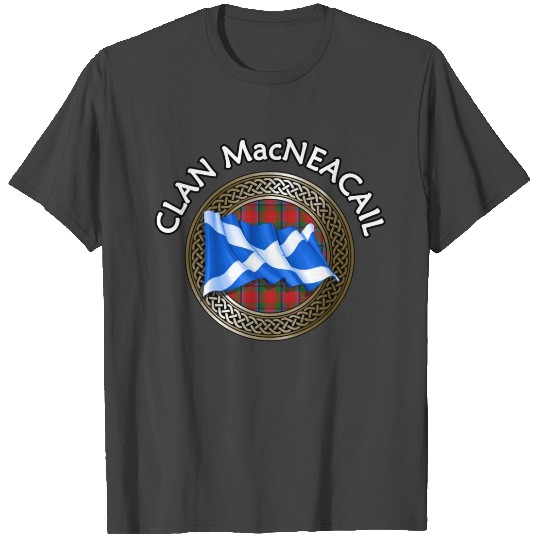 Clan MacNeacail | MacNicol Tartan Knot & Flag T Shirts