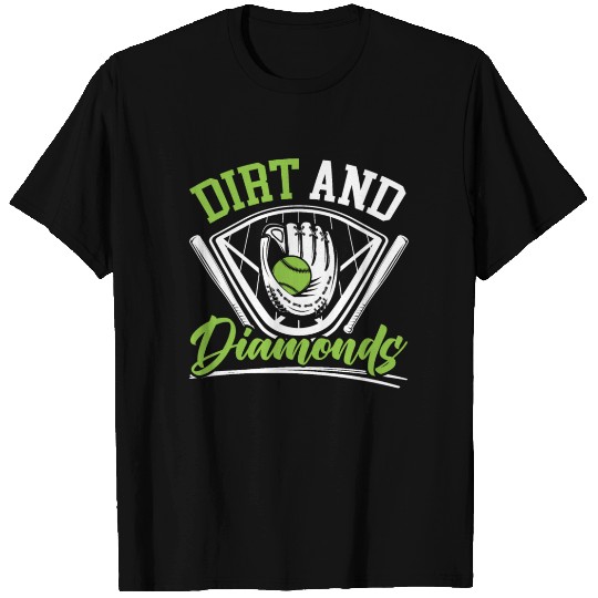 Dirt And Diamonds Softball Player Pitcher Catcher T Shirts