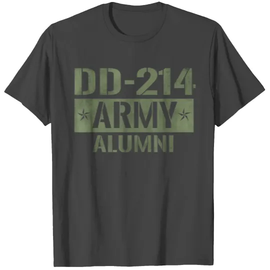 DD-214 USA Army Alumni Veteran Vintage T Shirts