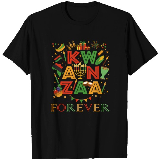 Happy Kwanzaa Forever Christmas Blessing Kinara T Shirts