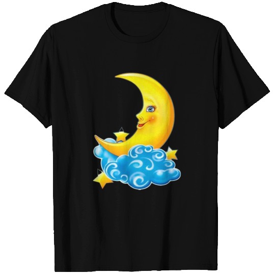 dessin de croissant de lune T Shirts