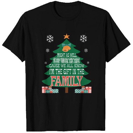Might As Well Sleep Under The Tree Pajamas Xmas T Shirts