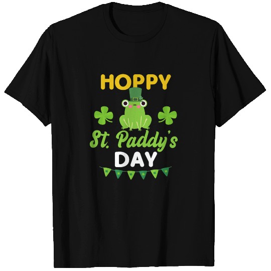 Funny St. Paddy Hoppy St. Paddys Day Frog T Shirts