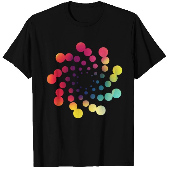 Dots hurricane colorful hypnotizing spiral T Shirts