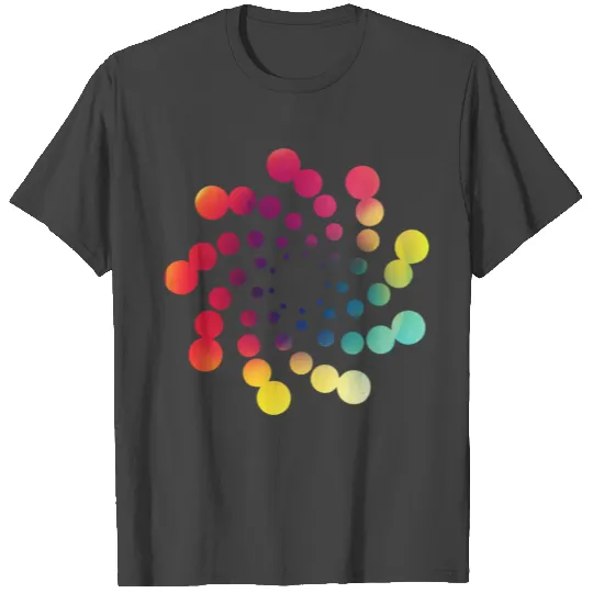 Dots hurricane colorful hypnotizing spiral T Shirts