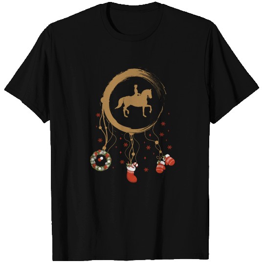 Winter dreamcatcher Christmas Dressage riding T Shirts