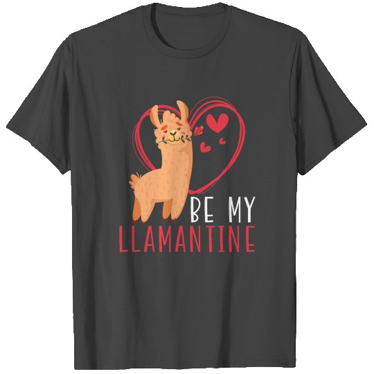 Valentines Day Hearts Day Cupid Love Llama Lover T Shirts