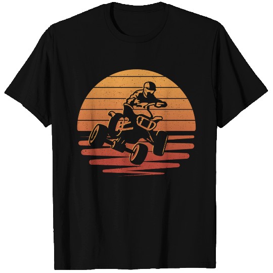 ATV Biker Retro Motocross 4 wheeler Quad T Shirts