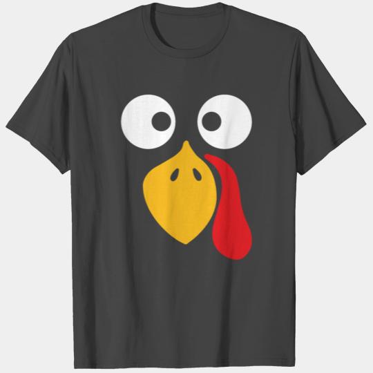 Funny Thanksgiving Turkey Face Family T Shirts