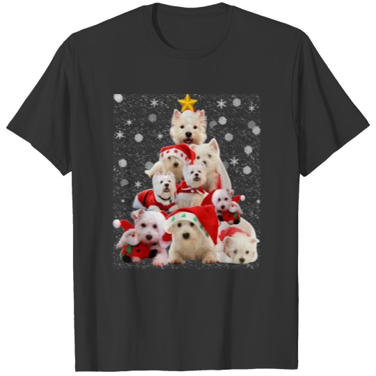 Westie Christmas tree dog pajamas T Shirts