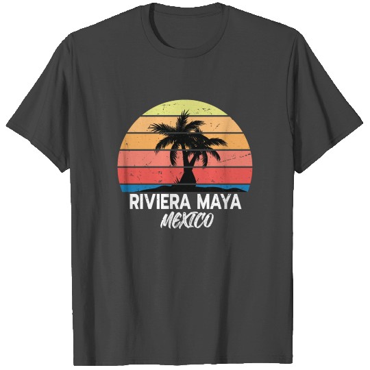 Vintage Riviera Maya Beach Family Vacation Retro T Shirts