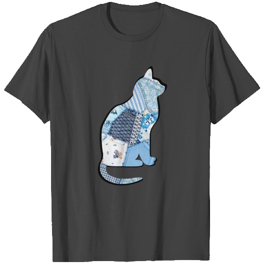 Retro Cat Patchwork T Shirts