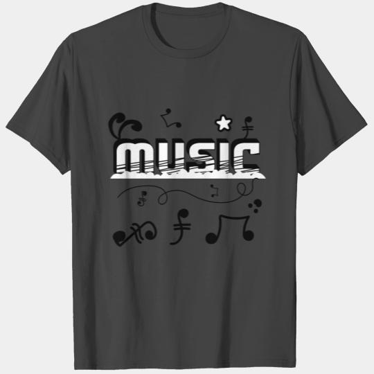 Music word text art - Graffiti and doodle style T Shirts