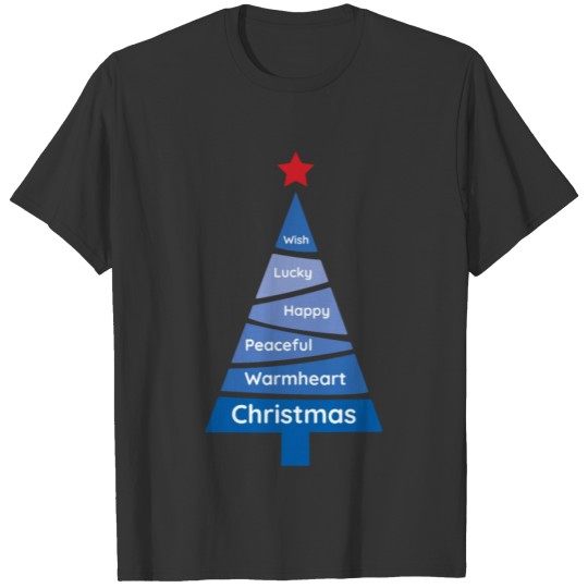 Minimalist Yale Blue Christmas Pine Wish T Shirts