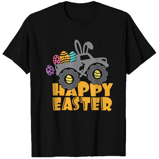 Kids Easter Day for Monster Truck Lover Boy T Shirts